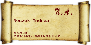 Noszek Andrea névjegykártya